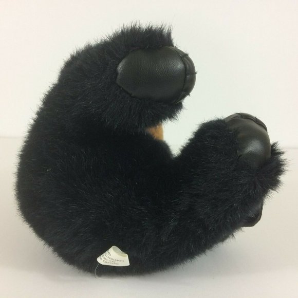 Wildlife Artists Black Bear Plush 11" Vinyl Paws Stuffed Animal Realistic Toy - Picture 9 of 12